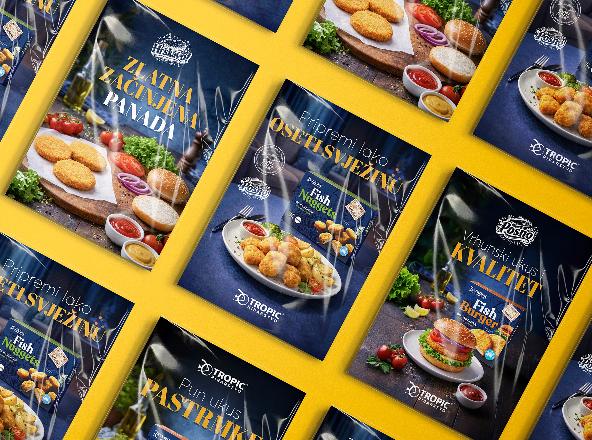 Miks kreativnih rešenja za Tropic kampanje "100% pastrmka"