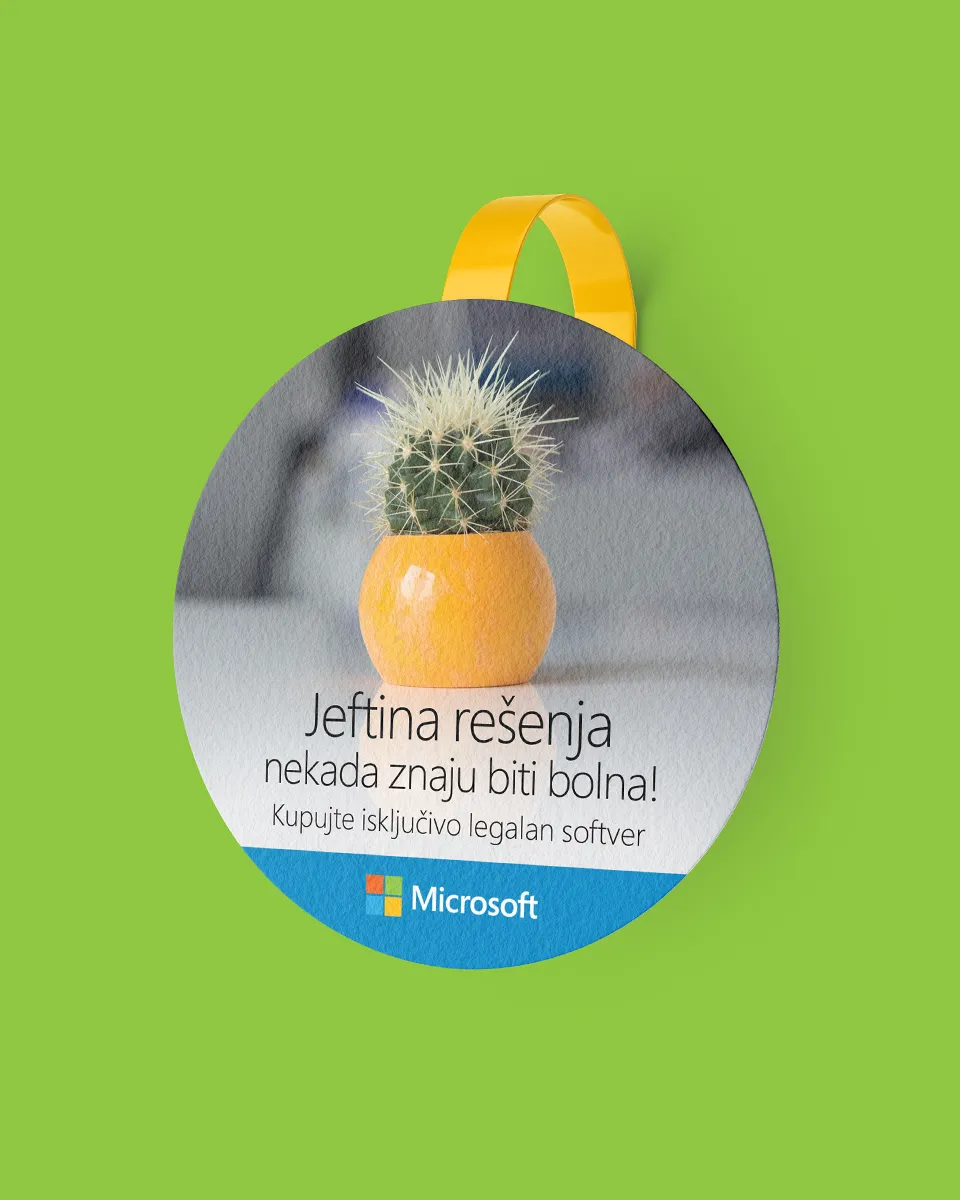 Vobler sa kreativnim rešenjem za Microsoft anti-piracy kampanju Jeftina rešenja nekada znaju biti bolna
